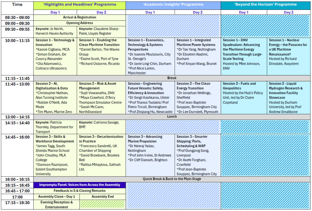 Image of D1 and Day 2 agenda. Please click this image to open a pdf version